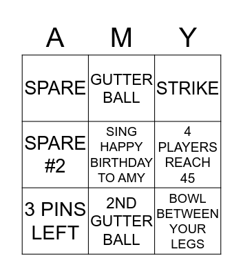 BOWLING TEAM BINGO Card