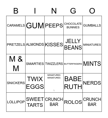 EASTER BINGO Card
