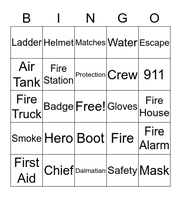 Fire Bingo Card