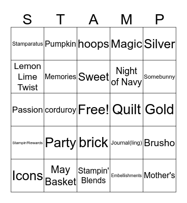 Catalog Launch BINGO Card