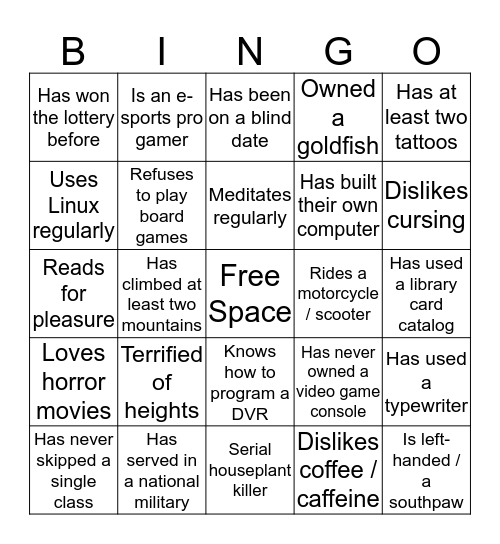 iOS Bingo Card