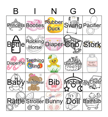 Mary’s Baby Shower Bingo Card