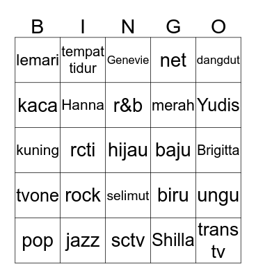 CALVANTRIST Bingo Card