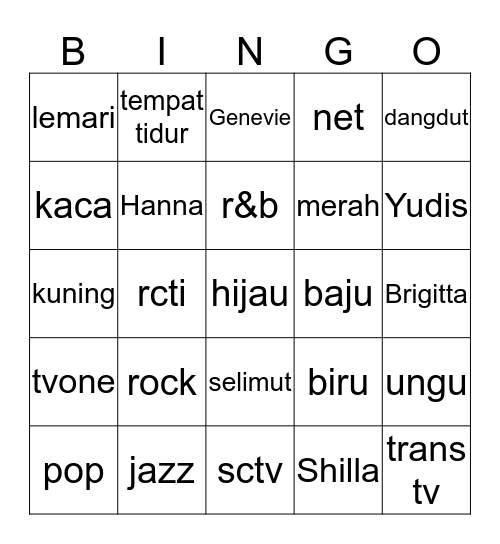 CALVANTRIST Bingo Card