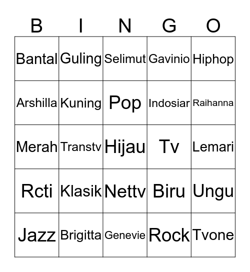 ACI Bingo Card