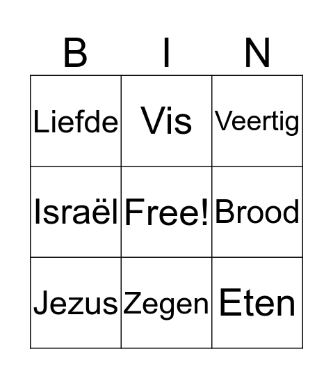 40 jaar Baptistengemeente Bingo Card