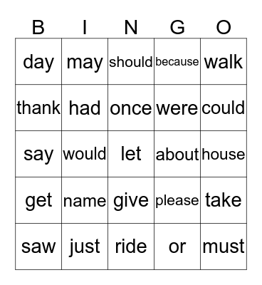 1.3 Bingo Card