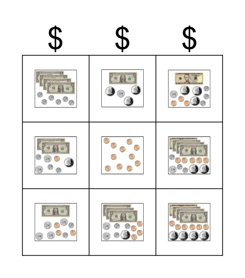 Money Bingo Card