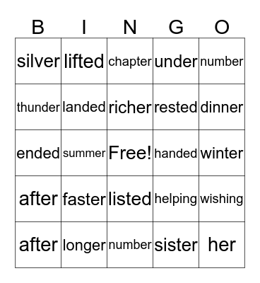 BINGO Card