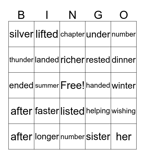 BINGO Card