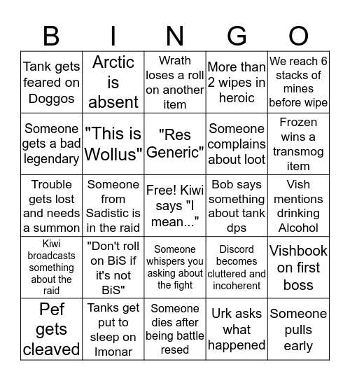 Volatile Bingo! Bingo Card