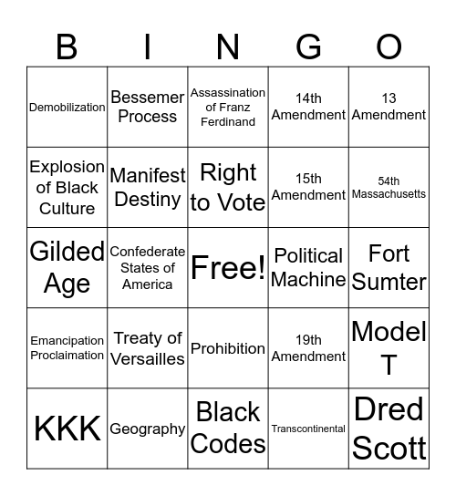 Wood$ Bingo Review Bingo Card