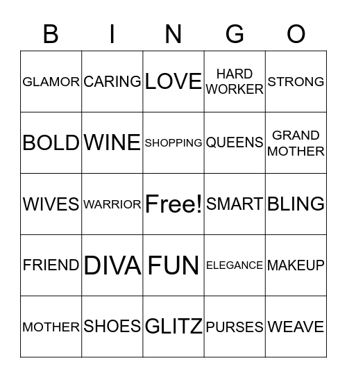 DIVA BINGO Card