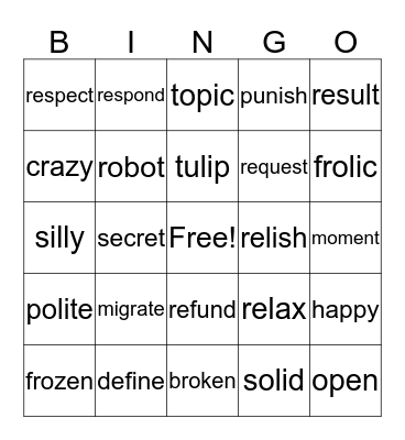 Jett and Kennedy's Bingo Card
