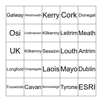 GEOlympics Bingo Card