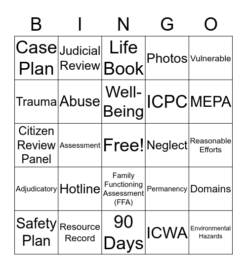 I REALLY DID PAY ATTENTION... Bingo Card