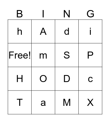 Kinder Sounds Bingo Card