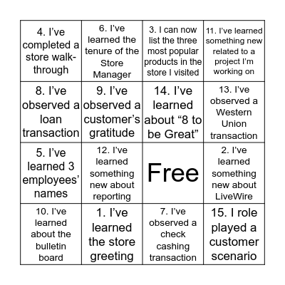Bingo Card