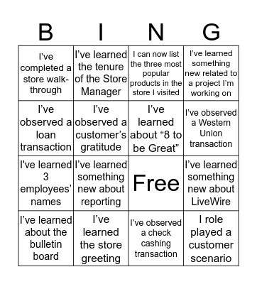 Bingo Card
