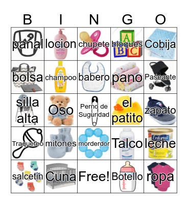 Baby Loteria Bingo Card