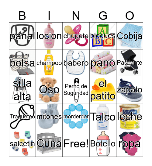 Baby Loteria Bingo Card