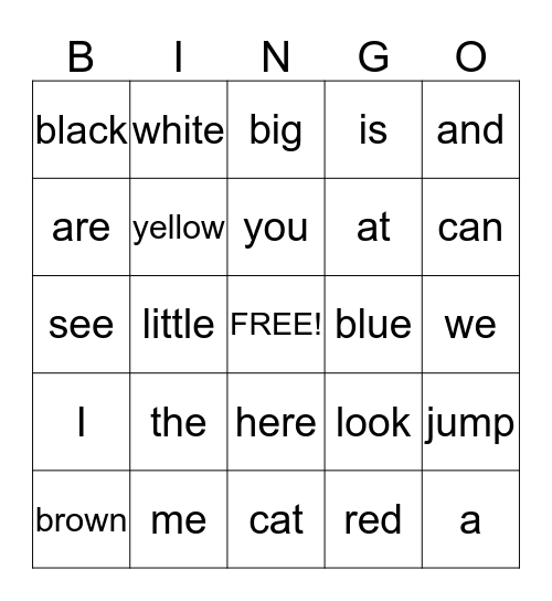 Quarter One Bingo Card