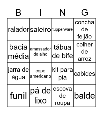 BINGO DA JÉSSIKA Bingo Card