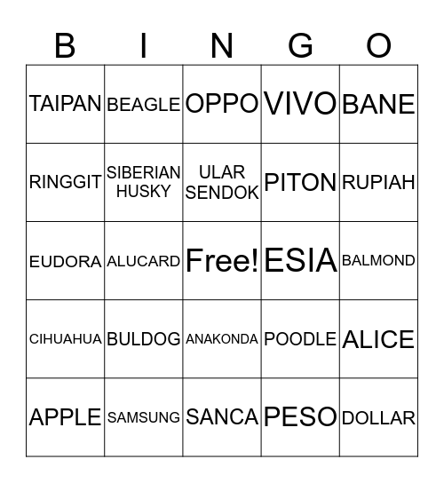 AAPI  Bingo Card