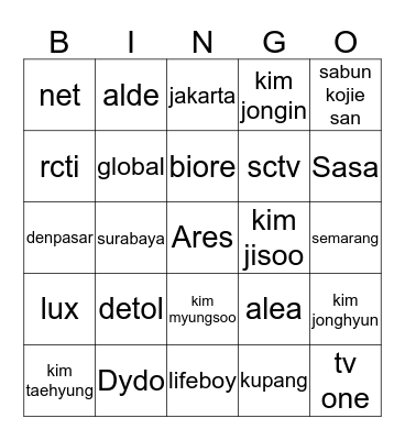 Tabitha Deloris Bingo Card