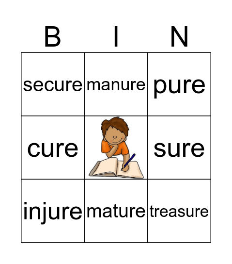 ure words Bingo Card