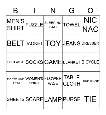 BELLINGHAM GOODWILL SALES Bingo Card