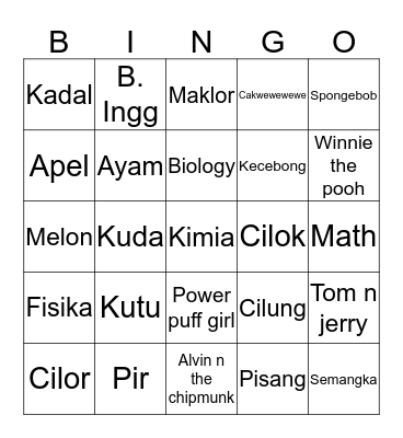 PUNYA ALEA Bingo Card