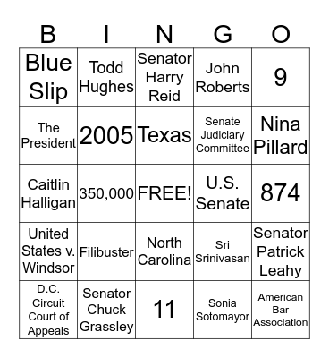 Why Courts Matter  Bingo Card