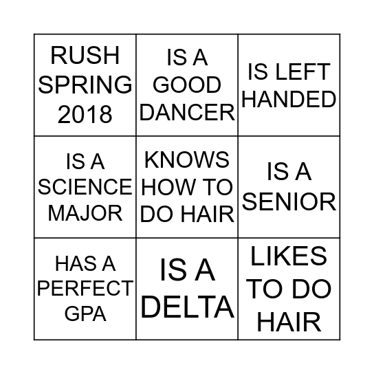 Bingo Card