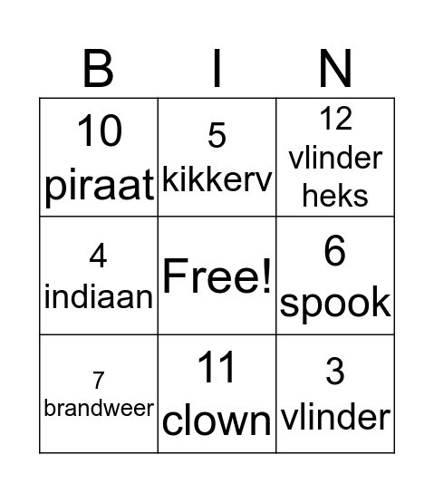 carnaval  Bingo Card