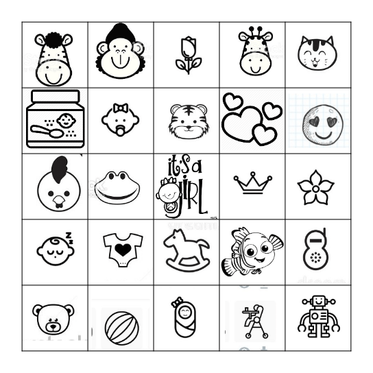 Kim's Baby Shower! Bingo Card