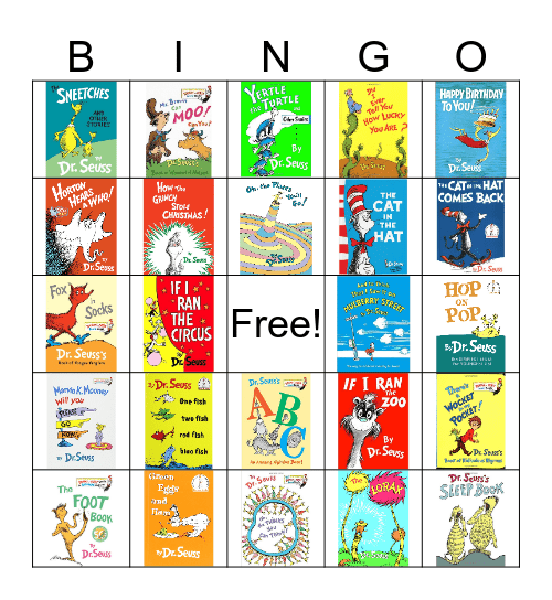 Dr. Seuss Bingo Card