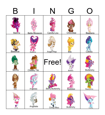 The Zelfs  Bingo Card