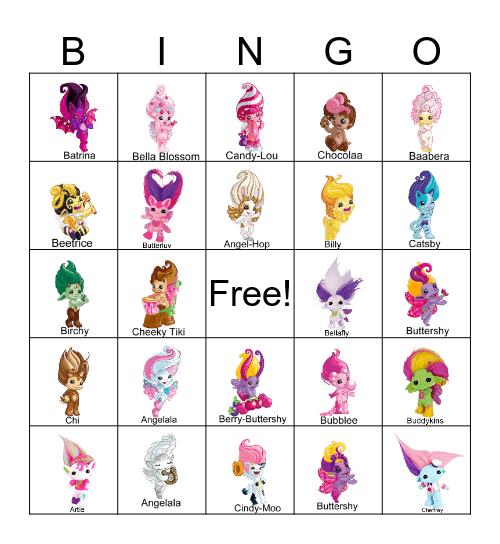 The Zelfs  Bingo Card