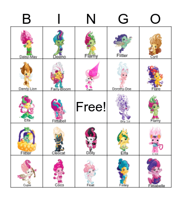 The Zelfs  Bingo Card