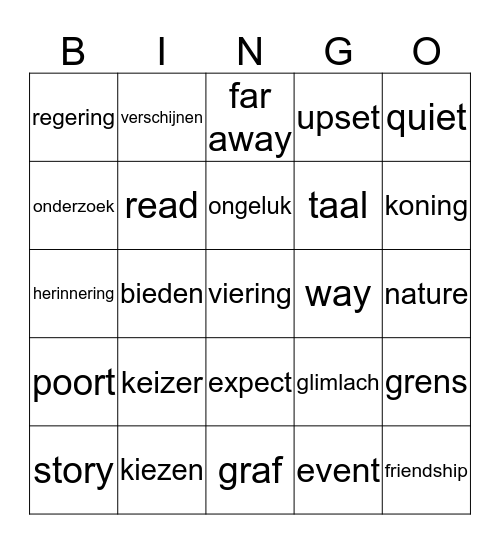 Bingo Study Box 1 -3  Bingo Card