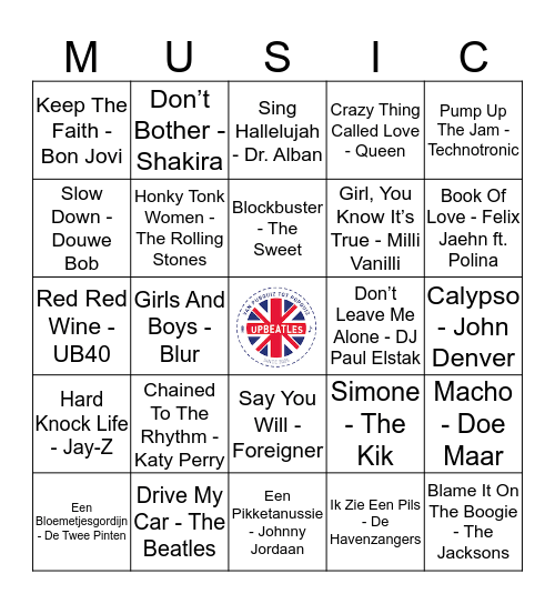 106 Bingo Card