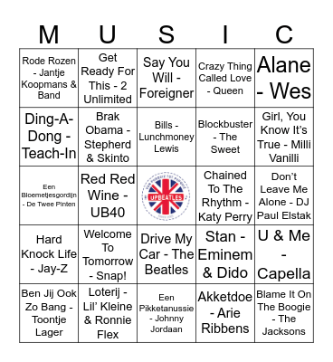 109 Bingo Card