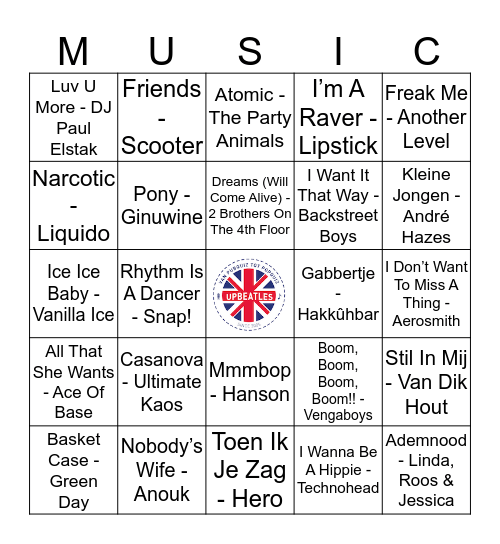 307 Bingo Card