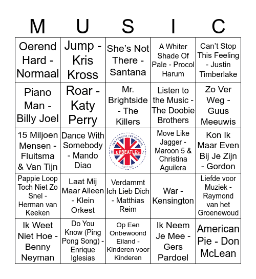 411 Bingo Card