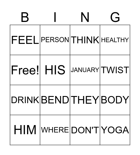 WEEK 3 SPELLING LIST Bingo Card