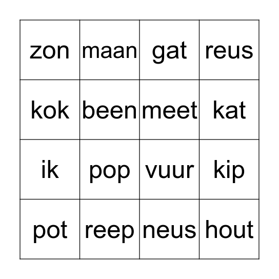 Bingo groep 3! Bingo Card