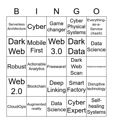 IT Buzzwords Bingo Card