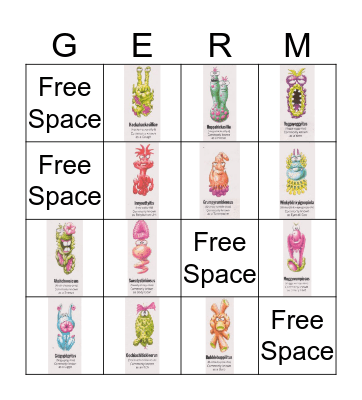 Germs! Bingo Card