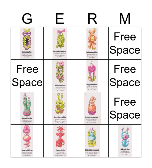 Germs! Bingo Card